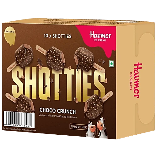 Havmor Ice Cream - Shotties, Choco Crunch, 18 ml (Pack of 10)